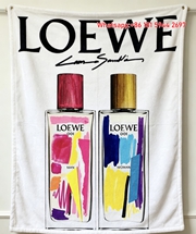 LOEWE 001 Man Woman Perfume Print Flannel Throw Blanket for Sofa Decor L115